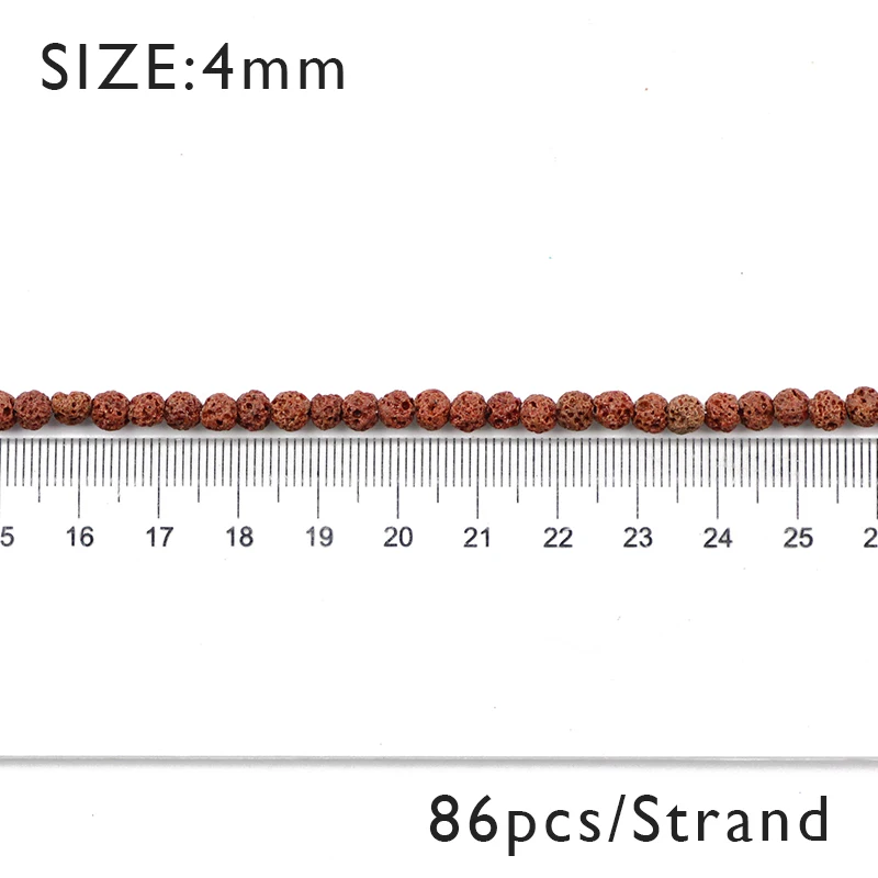 BTFBES бусинки из коричневой лавы вулканическая скала высокое качество натуральный камень 4 6 8 10 12 мм бусина для изготовления ювелирных изделий браслет DIY Аксессуары - Цвет: ST082-4mm 86pcs