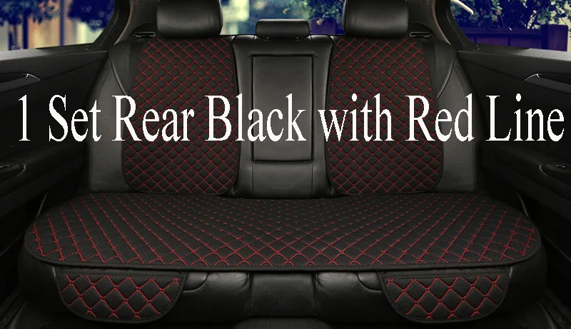 Чехлы для автомобильных сидений, набор подушек, четыре сезона, общий коврик, чехол для автомобиля, дома, автомобиля, аксессуары для интерьера, подушка на заднее сиденье - Название цвета: 1 rear black red