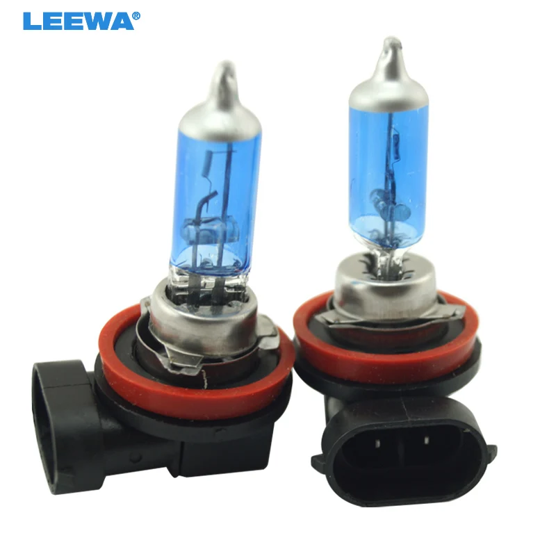 LEEWA 100 шт. белый H11 55 Вт/100 Вт автомобиля противотуманки HalogenBulb фары лампа источник света автомобиля автостоянка лампы # CA2241