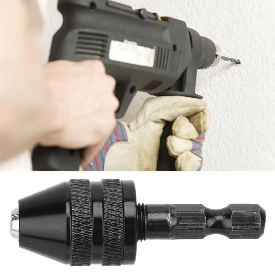 

0.3-3.6mm Keyless Drill Chuck Adapter Clamping range Driver Tool Accessories Keyless Adapter Impact 1/4" Hex Shank Drill Chuck