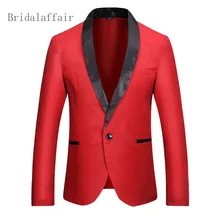 На заказ Красный блейзер мужской свадебный Выпускной ужин пиджак мужской пиджак смокинг костюм блейзеры для банкета Бизнес Slim Fit One Button костюм