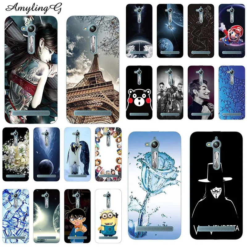 

Case for Asus Zenfone Go ZB500kl ZB500KG Soft Silicone Back Phone Cover for asus zenfone go tv zb 500kl Print TPU Shells Fundas