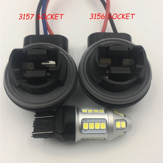 YSY 4pcs 3156 3157 3357 4157 Car Led Bulbs Lamp Socket Adapter