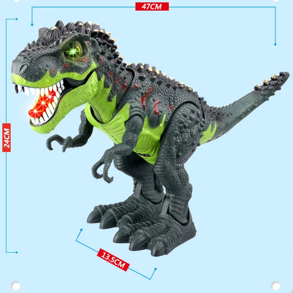 Детская игрушка для прогулок 30 см игрушечная Фигурка динозавра T Rex с подсветкой и