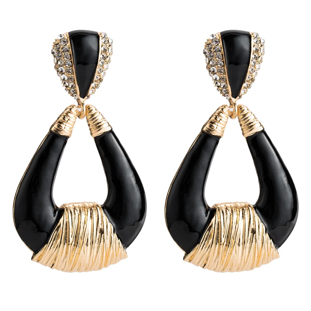 Fashion Hot Big chunky Gold Metal Drop Dangle Earring ZA Statement