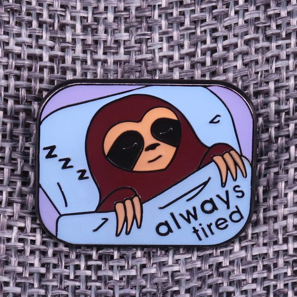 Фото Sleepy Sloth animal pin badge with Epoxy | Украшения и аксессуары