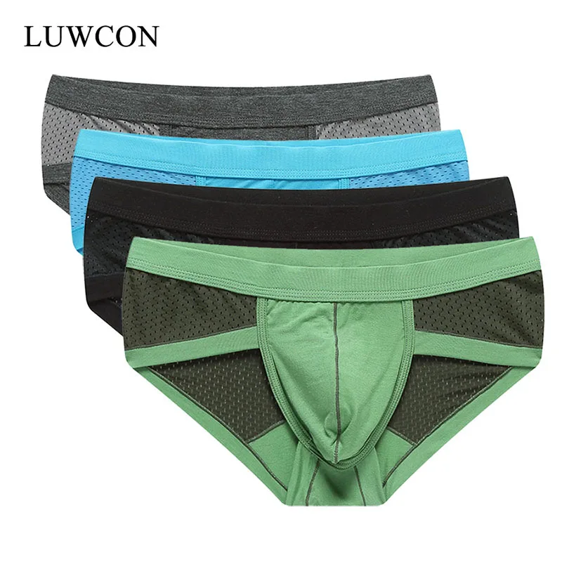 LUWCON 4Pcs/Lot Modal Men Briefs Mesh Men’s Underwear Briefs ...