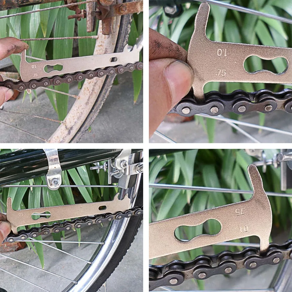 Bicycle Bike Chain Checker Wear Indicator Measure Tool Gauge Repair checker ES