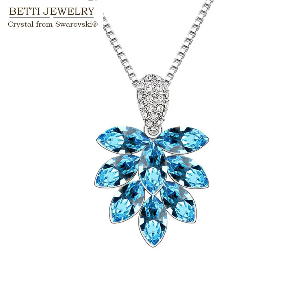 

2016 New design! Charming flower pendant necklace for women With Crystals from SWAROVSKI for mother's Day gift
