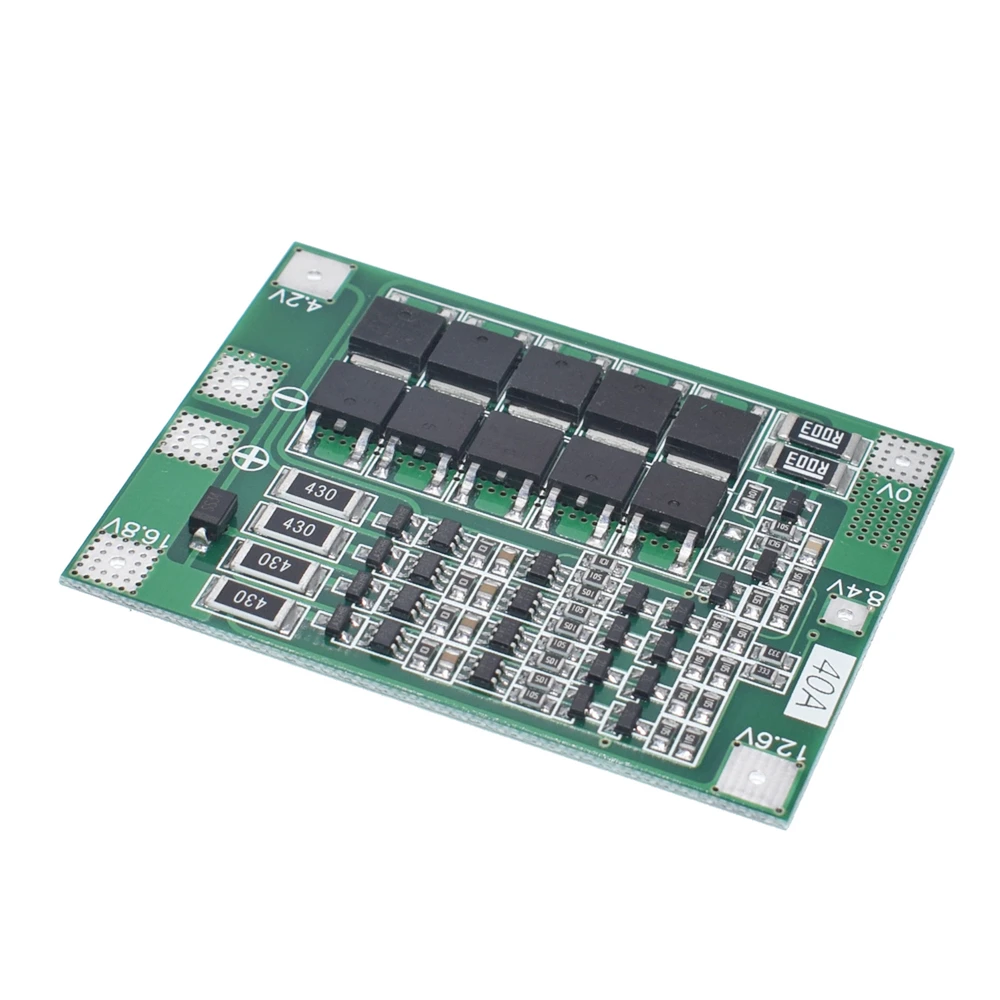 

4S 40A Li-ion Lithium Battery 18650 Charger PCB BMS Protection Board with Balance For Drill Motor 14.8V 16.8V Lipo Cell Module