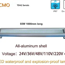 110 В/220 В 1 м TD42-55W водонепроницаемый led металла взрывозащищенный светильник светодиодный свет Рабочая для ЧПУ машина tri-доказательство промышленные лампы
