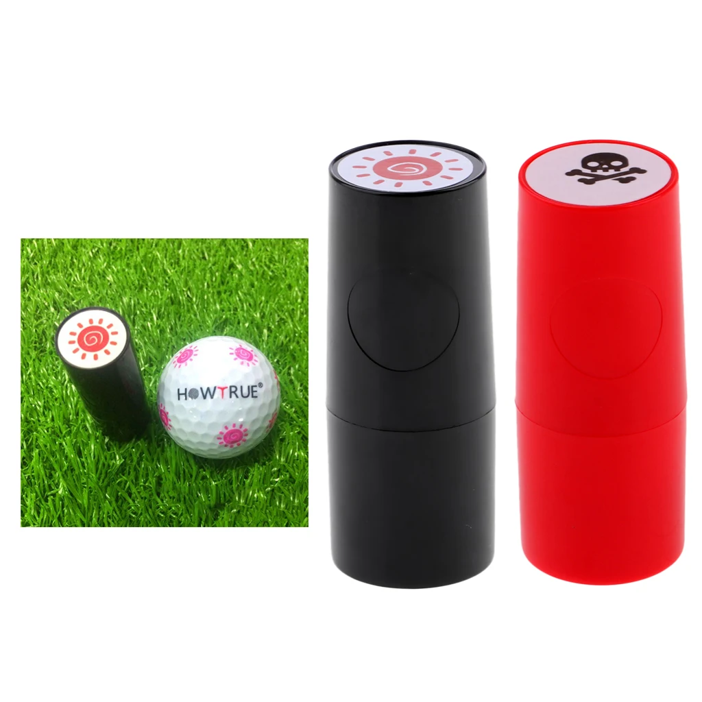 2Pcs/Lot Colorfast Quick-dry Golf Club Ball Stamper Stamp Long Lasting Marker- Sun & Lips/Eyes/Skull/Eagle/Elephant/Rhinoceros
