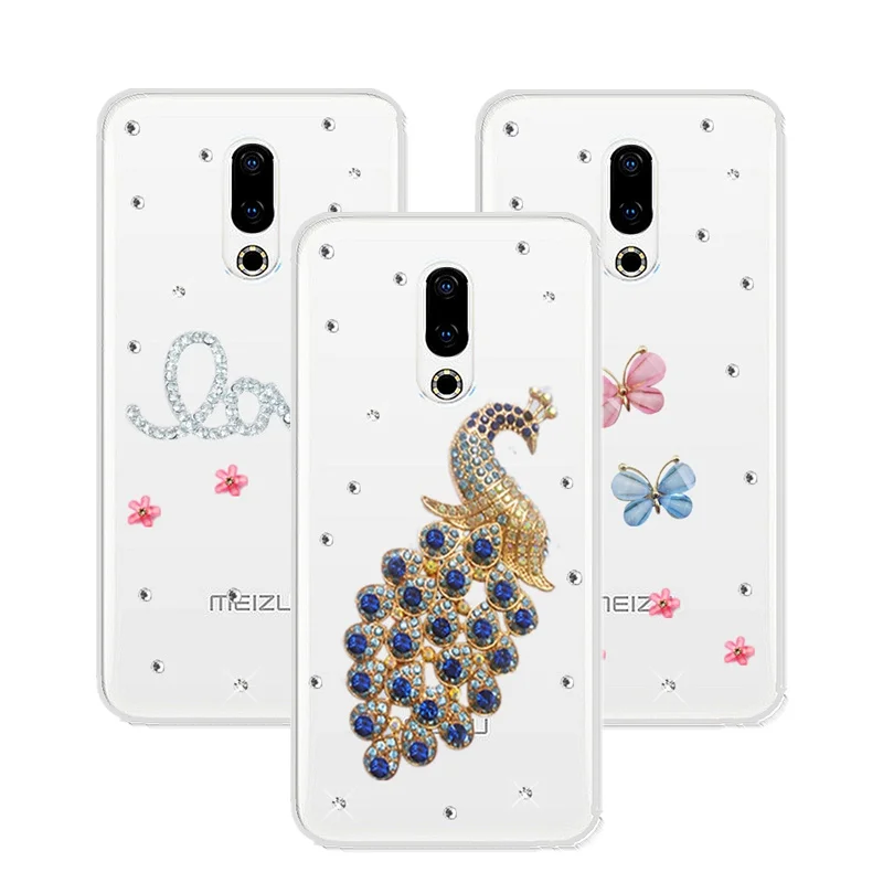 

ForMeizu 16x 16th 15 plus X8 V8 M6T M15 15 Lite E3 M6sM5s M5C M5 Note U10 U20 Fashion Glitter Bling Rhinestone Case Cover