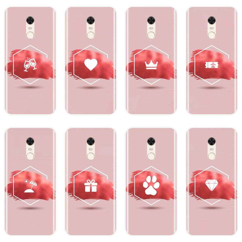 

Phone Case For Pocophone F1 Xiaomi Redmi Note 6 Pro 5A Prime 5 4 4X S2 6A 5 Plus 4A Soft Silicone Pink Heart Airplane Back Cover
