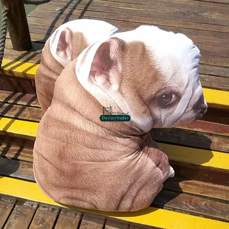 Dorimytrader Realistic 3D Printed Plush Shar Pei Dog Pillow Doll Big Cute Dog Toys Simulated Animals DY61827 (21)
