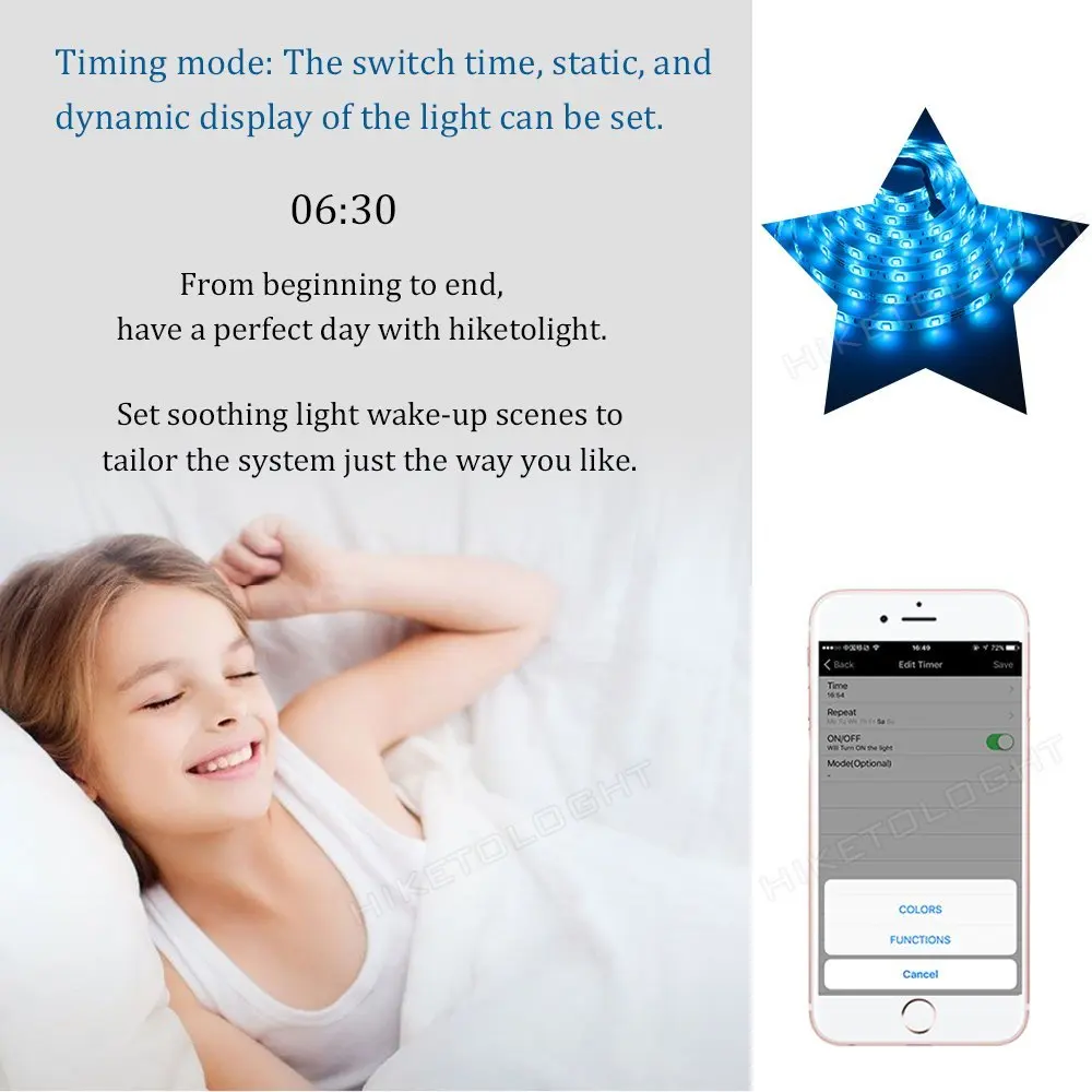 5M 300LED 5050 RGBW/WW Strip+WIFI RGBW Music controller Syc control By Amazon Alexa Google Home Smart Phone+Power full set