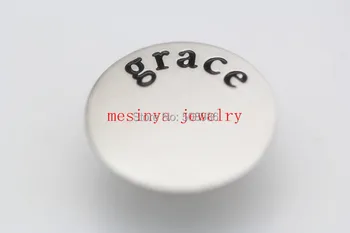 

316L stainless steel large enamel grace plate 30pcs for 30mm floating charm living glass s.steel locket Xmas gift for keepsake