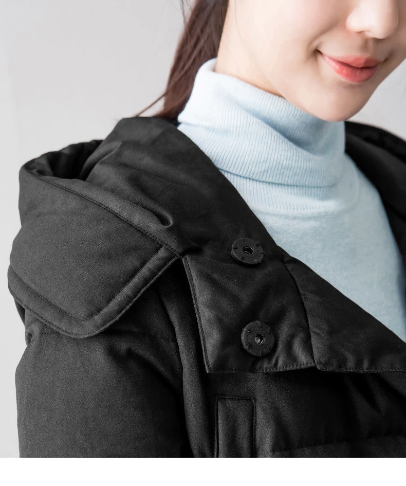 INMAN, Женский утепленный длинный пуховик с капюшоном, теплое зимнее пальто на утином пуху, женские кожаные пальто