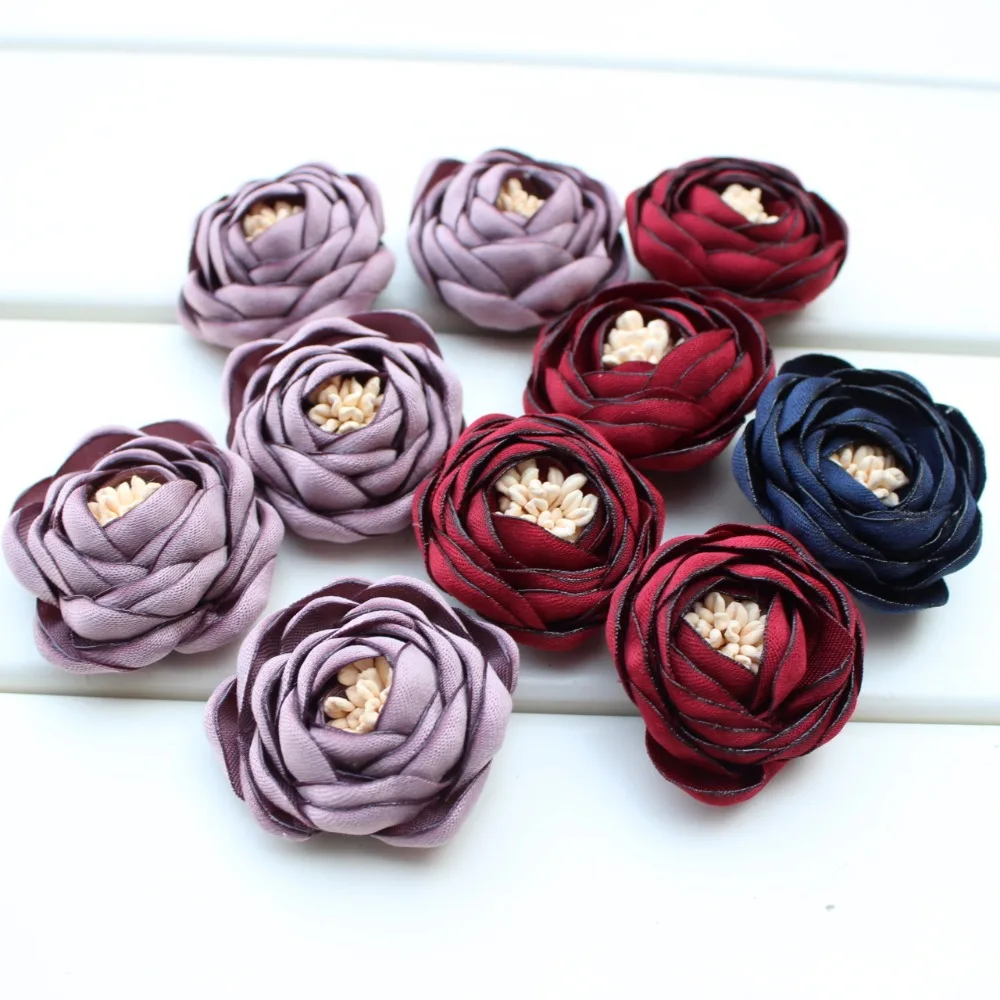 satin fabric flowers (6)