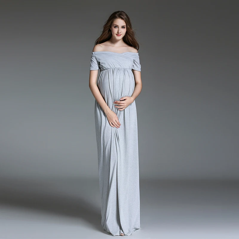Платье для беременных; белое платье с вырезом лодочкой для фотосессии; реквизит для фотосессии; платье для беременных из эластичного хлопка с коротким рукавом