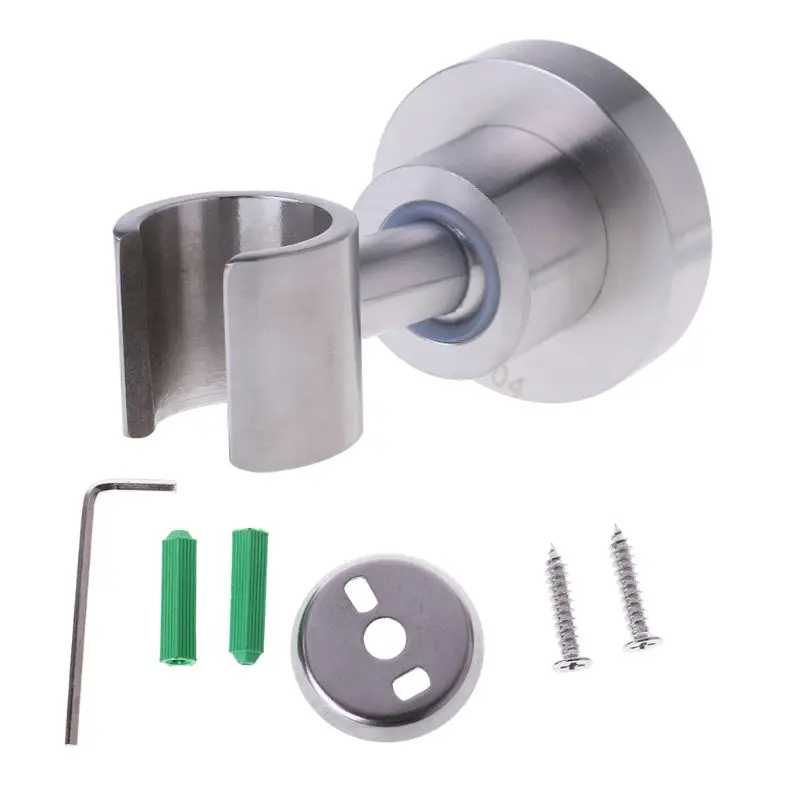 

Bathroom Wall Mounted Shower Head Bracket Stainless Steel Adjustable Holder