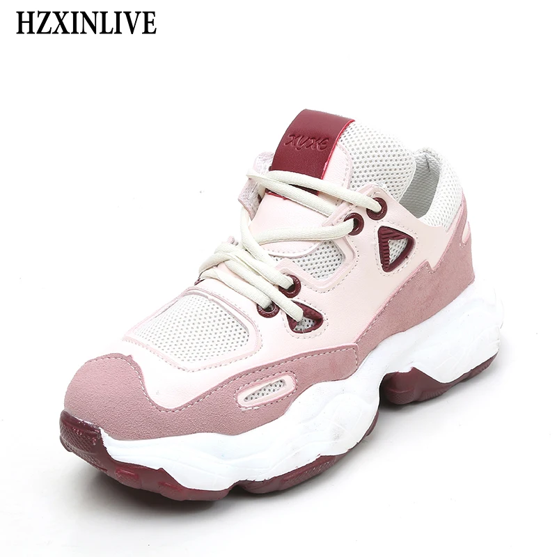 

HZXINLIVE Sneakers Women Breathable Wedge Shoes Platform Chunky Outdoor Ladies Dad Sneakers Size 11 Women Basket Zapatos Mujer