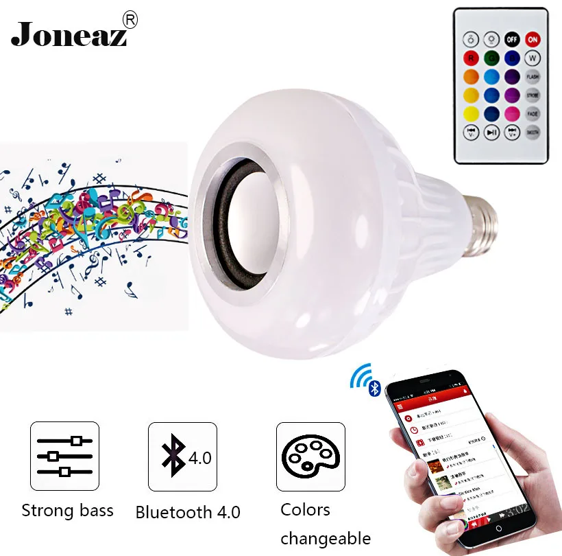 E27 B22 Bluetooth лампочка динамик Светодиодная лампа умный RGB холодный белый