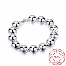 Женские Ювелирные изделия Будда бусины браслет 925 пробы серебряный шарм 14 мм полые Lucky бусины Цепи Браслеты Pulseiras Prata