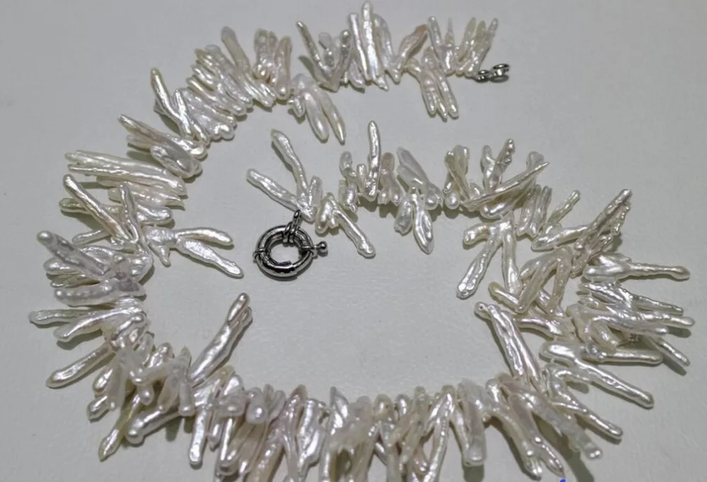 

ddh003346 freshwater pearl necklace Tribal style 17x25mm-25x43mm Tree branches18.