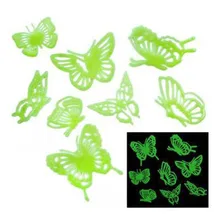 2017 new plastic 3D stars glow in the dark luminous fluorescent wall stickers high quality new arrival home lighting decor