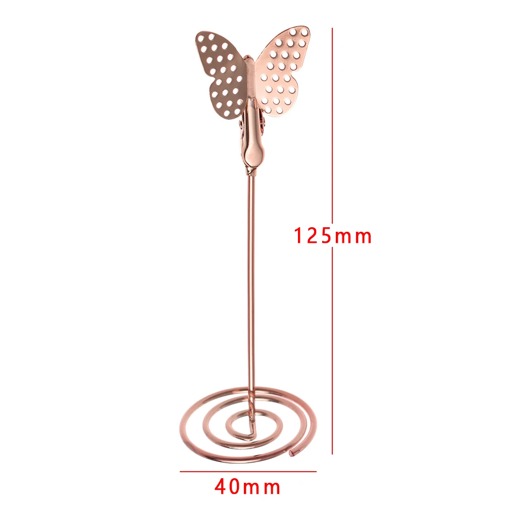 Новинка, стильный держатель для карт на свадьбу, романтическая бабочка, фламинго, металлический зажим для фотографий, настольная подставка для номера, бумажный зажим