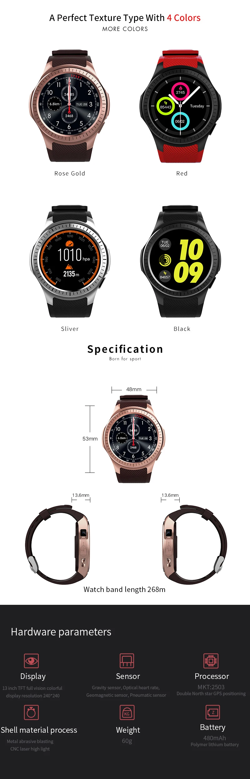 WQ L1 Встроенный gps Смарт-часы кровяное давление Smartwatch монитор сердечного ритма 2G камера вызова высота измерения reloj inteligente