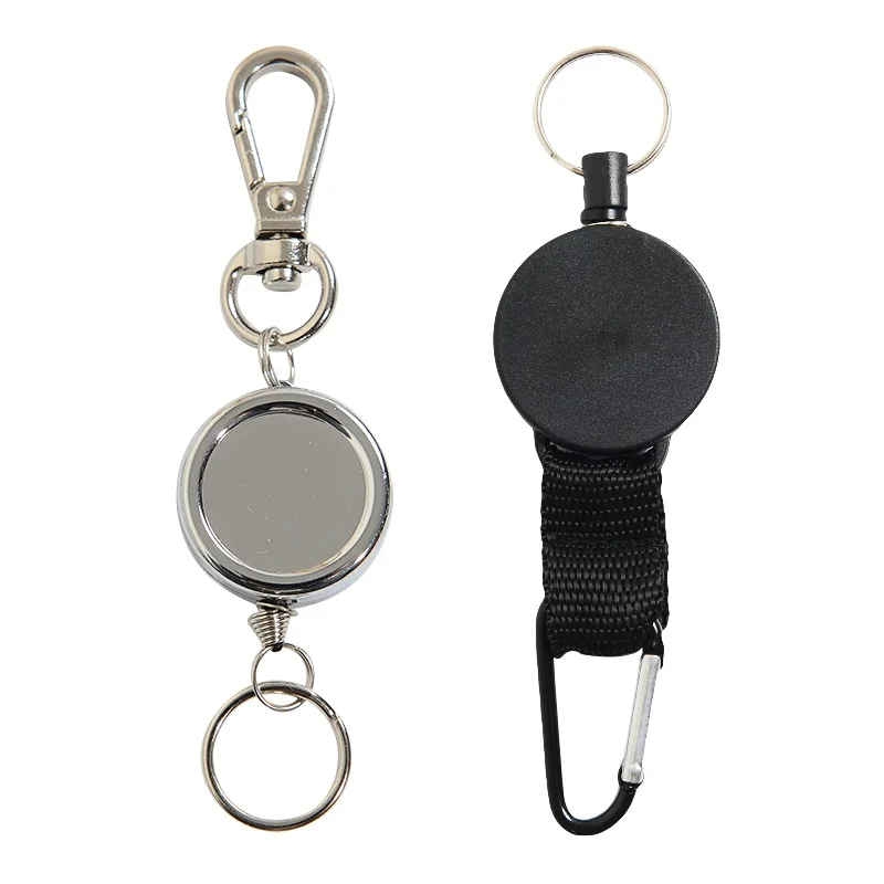 

Keychain High Elasticity Retractable Rope Antilost Pull Reel Strap Climbing Key Chain Quickdraw Key Ring