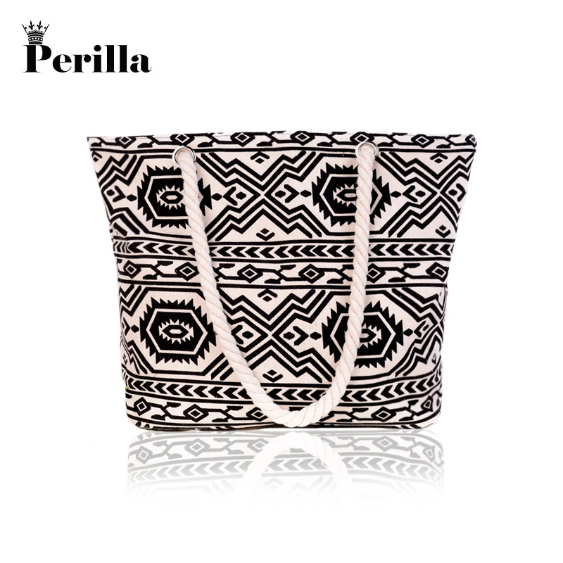 

Perilla Fashion Brand Design Bag Vintage Printing Canvas Shoulder Crossbody Handbag Women Shoulder Messenger Bags