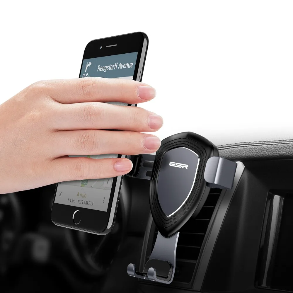 Универсальный автомобильный держатель для телефона, ESR Autobot гравитационный регулируемый выход на вентиляционное отверстие металлический держатель для телефона для iPhone X 8 Plus 7 6s S8