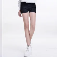 WZYCHDS Летние повседневные шорты с высокой талией для женщин Высокая талия ed джинсовые шорты плюс размер эластичный пояс джинсовые шорты для женщин