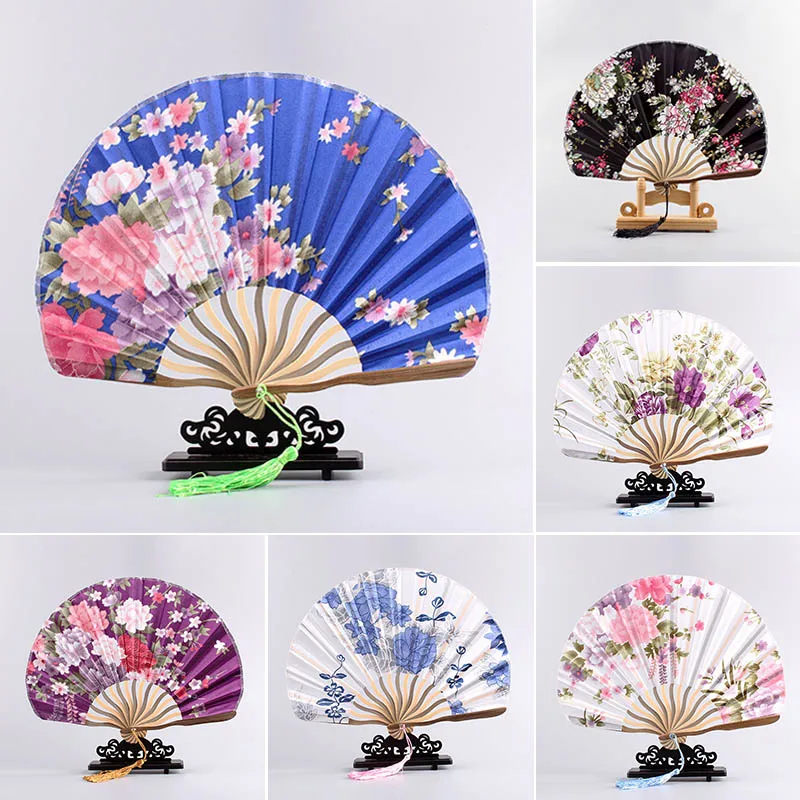 3D печать цветы ручной вентилятор японская вишня вентилятор складной Колт бамбук прекрасный вентилятор для девочек свадебные стаканчики для вечеринки, подарков