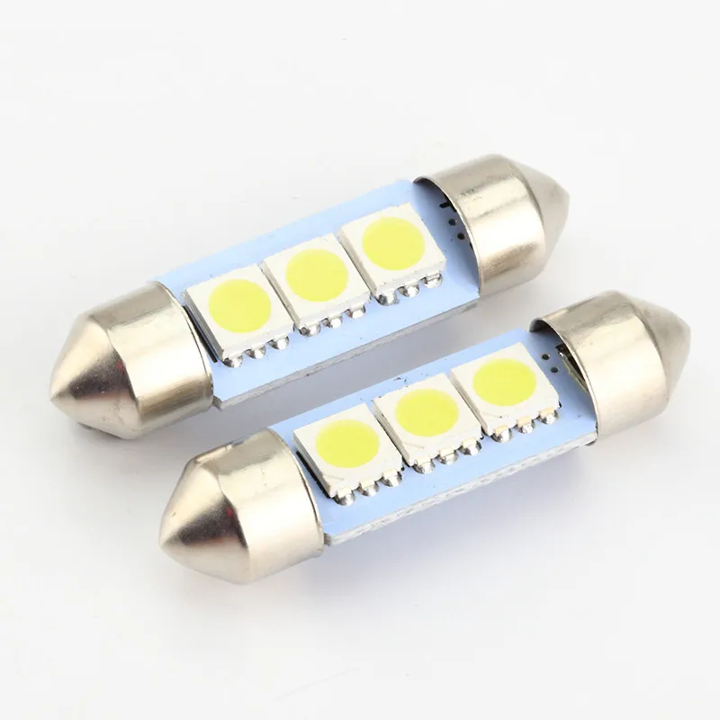 10x яркая белая светодиодная автомобильная лампа C5W 5050 3 Smd 3Smd 31 мм 36 39 41 Dc 12v Festoon для