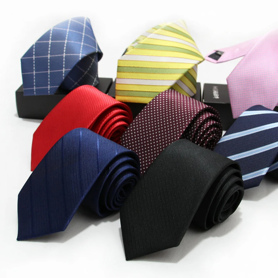 

Factory 7CM Formal Stripes Classic Men Ties Polyester Silk Bridegroom Wedding Business Necktie Neck tie Fashion Neckwear 7SLTD