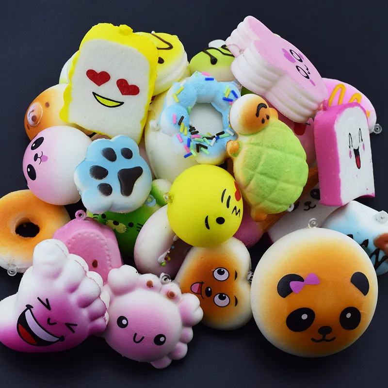 10 шт. Squishy Panda хлеб мороженое замедлить рост Милая многослойная булочки брелок
