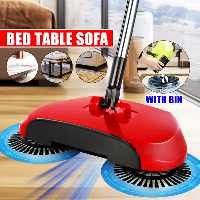 

NEW Mop Broom Sweeping Machine Push Type Hand Push Magic Broom Dustpan Handle Household Cleaning Package Hand Push Sweeper Mop