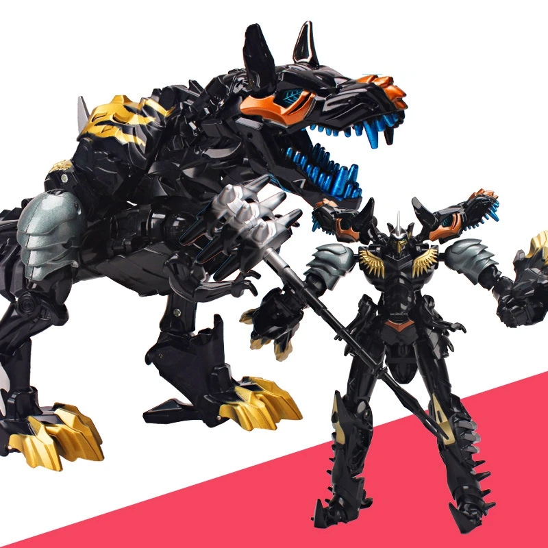 

WEI JIANG Oversize 25CM Transformation Robots Toy Boy Plastic Alloy Cool Anime Action Figures Dark Black Dinosaur Model Kids Toy