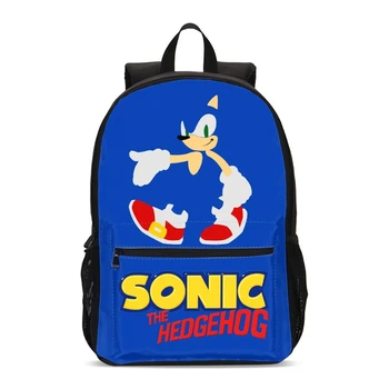 

Sonic The Hedgehog Print School Backpack Kids Casual Shoulder Funny Pack Teenage Bagpack Mochila Mujer Bolsa Escolar
