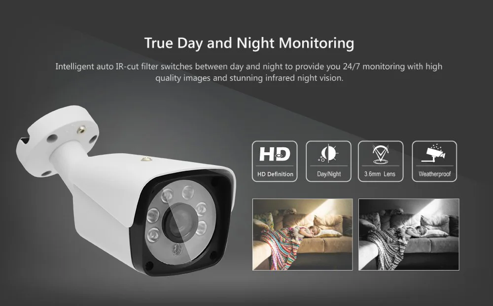 4CH 1080P AHD Kit CCTV Camera System DVR Home Security Video Monitor Indoor Outdoor Cameras 2.0MP Surveillance IR Night Vision (2)