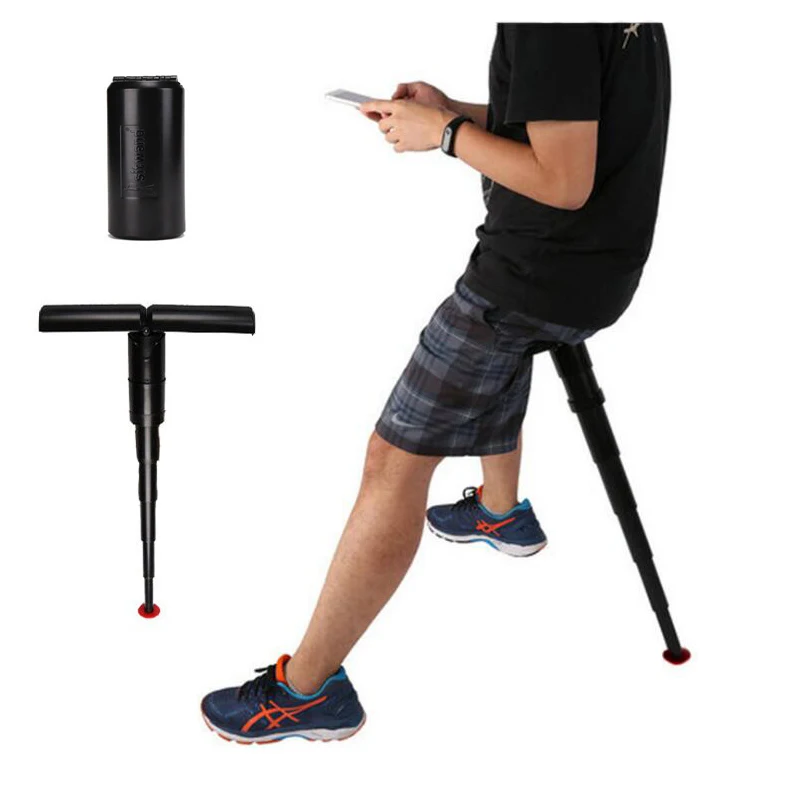 

Mini Portable Seat Outdoor Tools Travel Artifact Convenient Chair Folding Retractable Stool Stick Mutifunctional Subway Seat Rod
