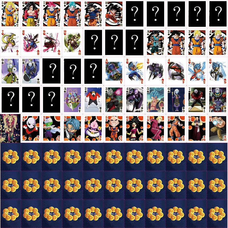54 шт./компл. суперфигурки из игры Драконий жемчуг коллекция Goku Broli Gogeta покерные