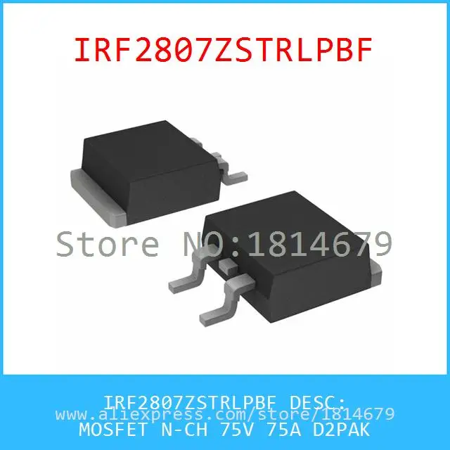 Бесплатная Доставка 1 Шт./лот IRF2807ZSTRLPBF MOSFET N-CH 75 В 75A D2PAK 2807 IRF2807 |