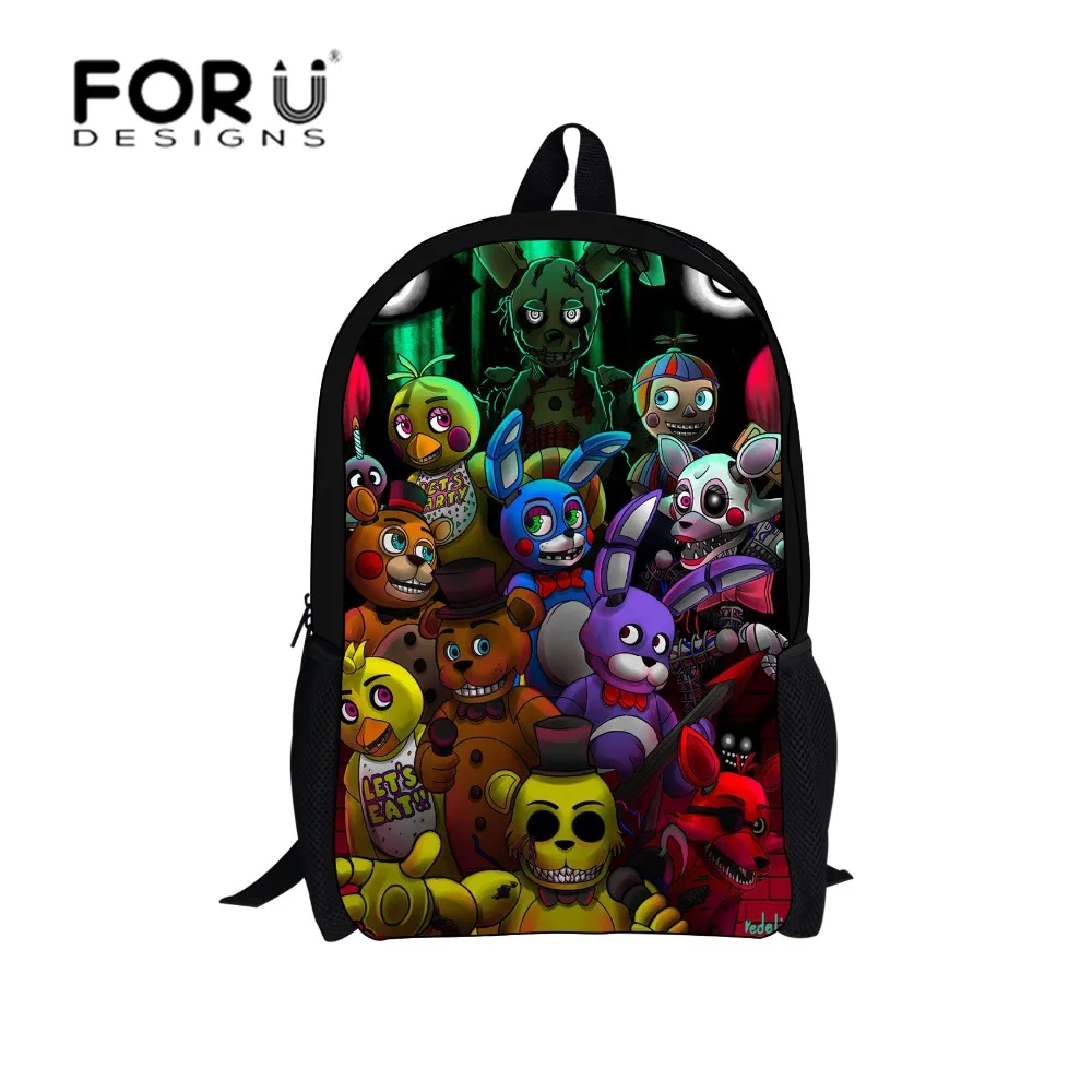 16-inch Cartoon five nights at freddys School Bags Backpack Children Schoolbags For Teenagers Boys&Girls School Book Bag Kids