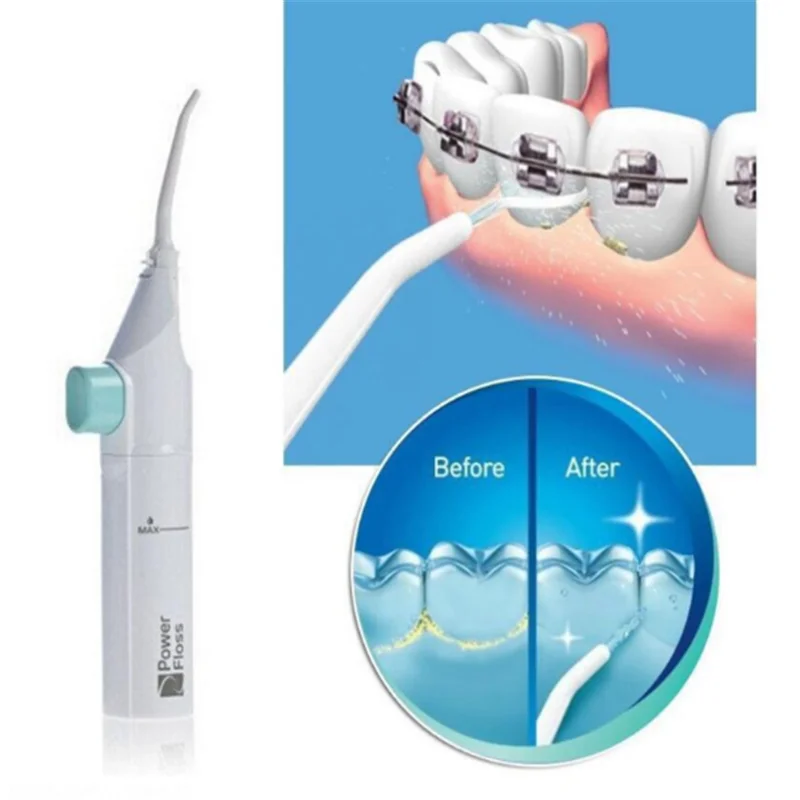 

Portable Power Floss Dental Water Jet Cords Tooth No Batteries Dental Cleaning Whitening Teeth Cleaner Kit Drop ship Makeup sets
