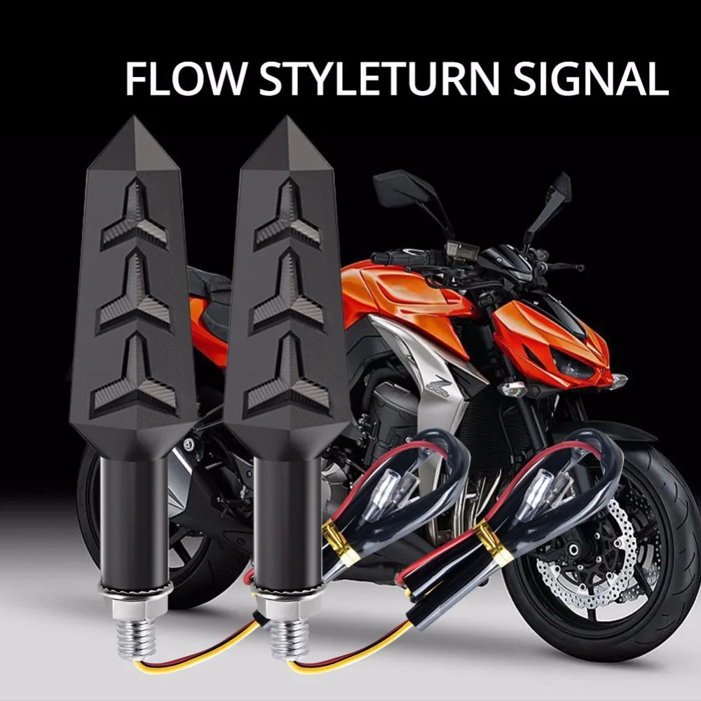 

Fuleem 2PCS 12V Motorcycle Bike LED Turn Signal Light Sequential Flowing Flashing Indicator Blinker Lamp Lights